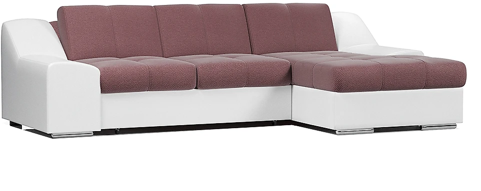 Угловой диван с независимым пружинным блоком Чикаго Пинк