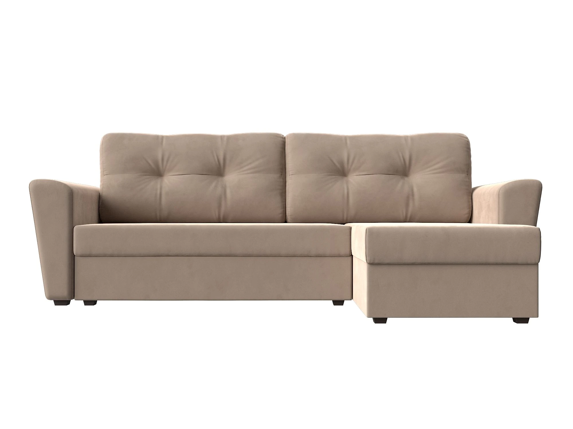 Угловой диван эконом класса Амстердам Лайт Плюш Дизайн 1