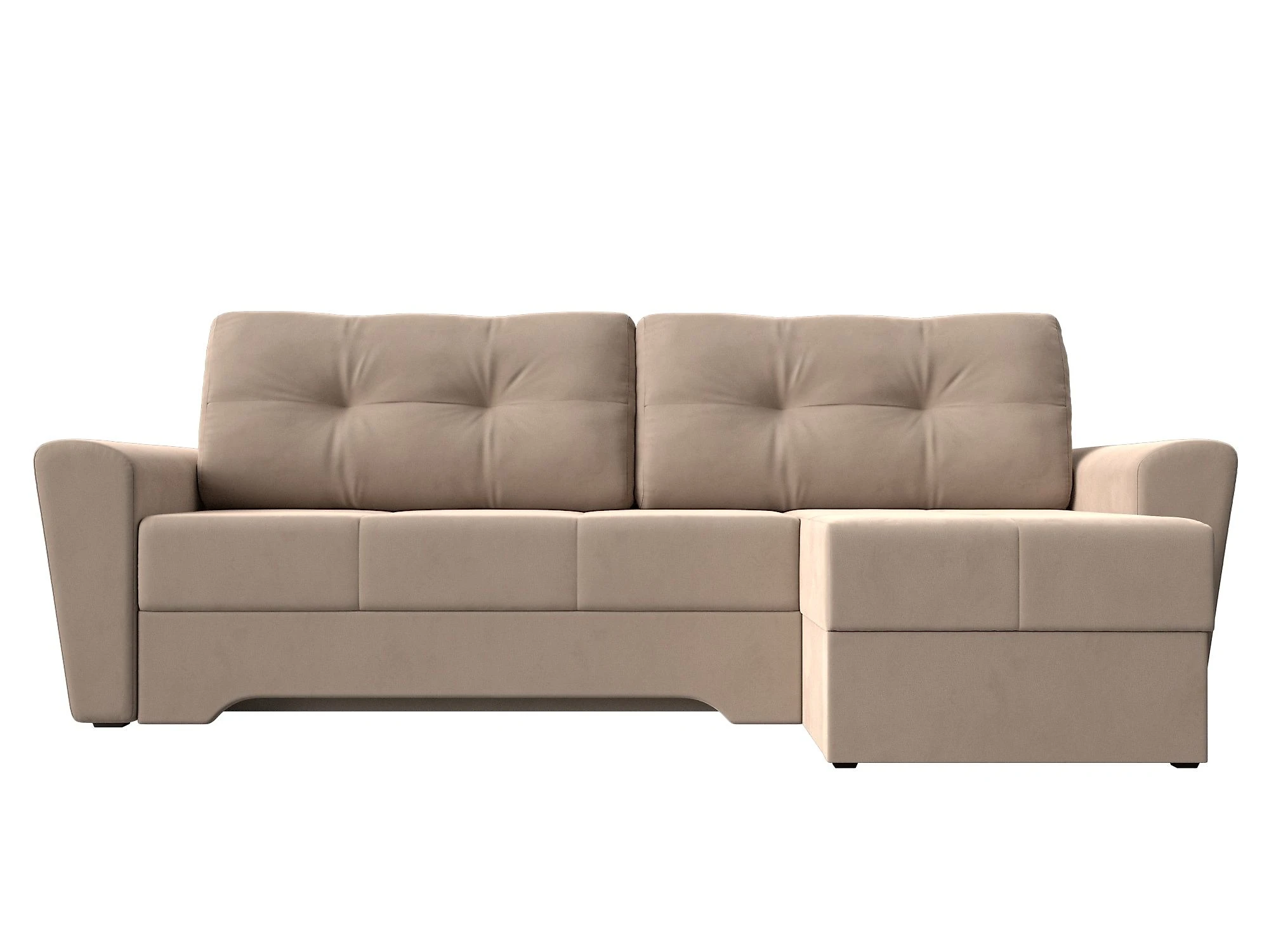 Угловой диван с ящиком для белья Амстердам Плюш Дизайн 1