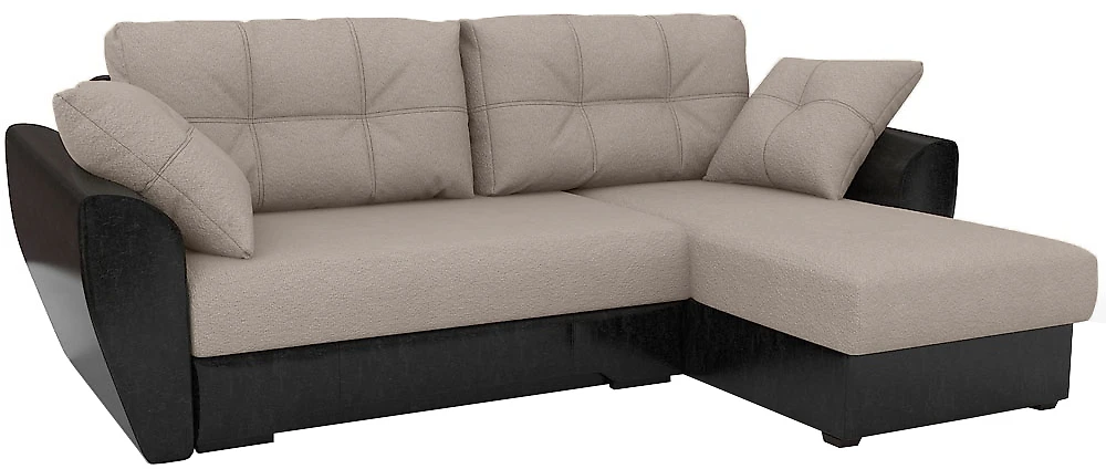 Угловой диван с подушками Амстердам-эконом Блэк
