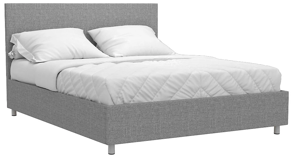 Кровать с мягкой спинкой Белла 160х200 с ламелями Кантри Грей