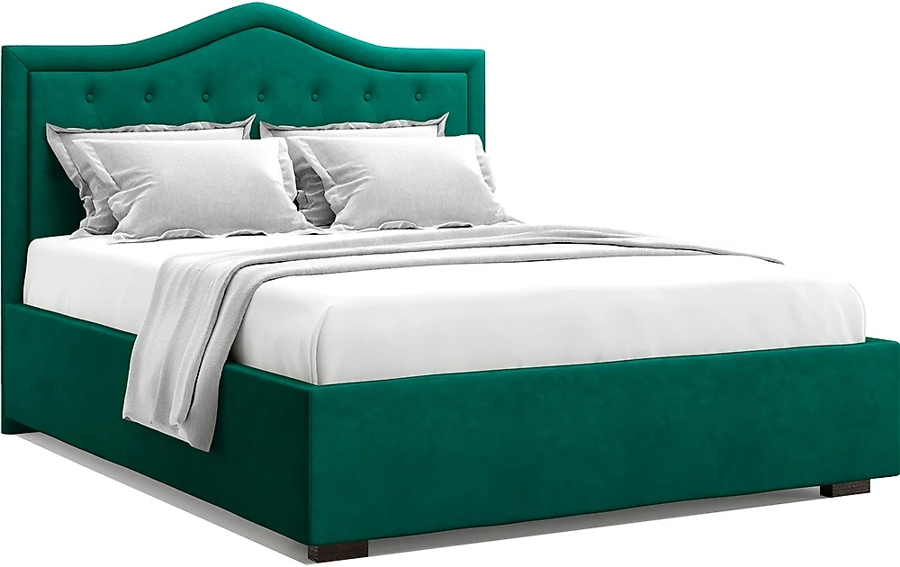 Современная двуспальная кровать Тибр Изумруд