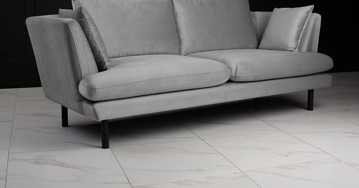 Прямой диван серого цвета Djun-D 0406,2,4