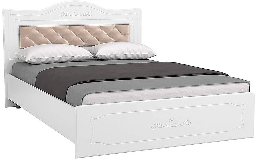 кровать в стиле минимализм Италия ИТ-8 с мягкой спинкой