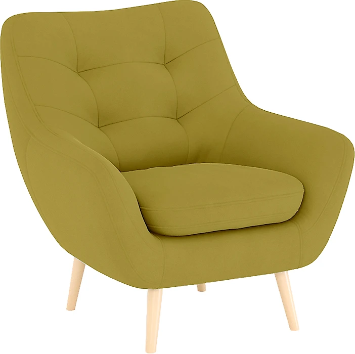 желтое кресло Вито Плюш Дизайн 7