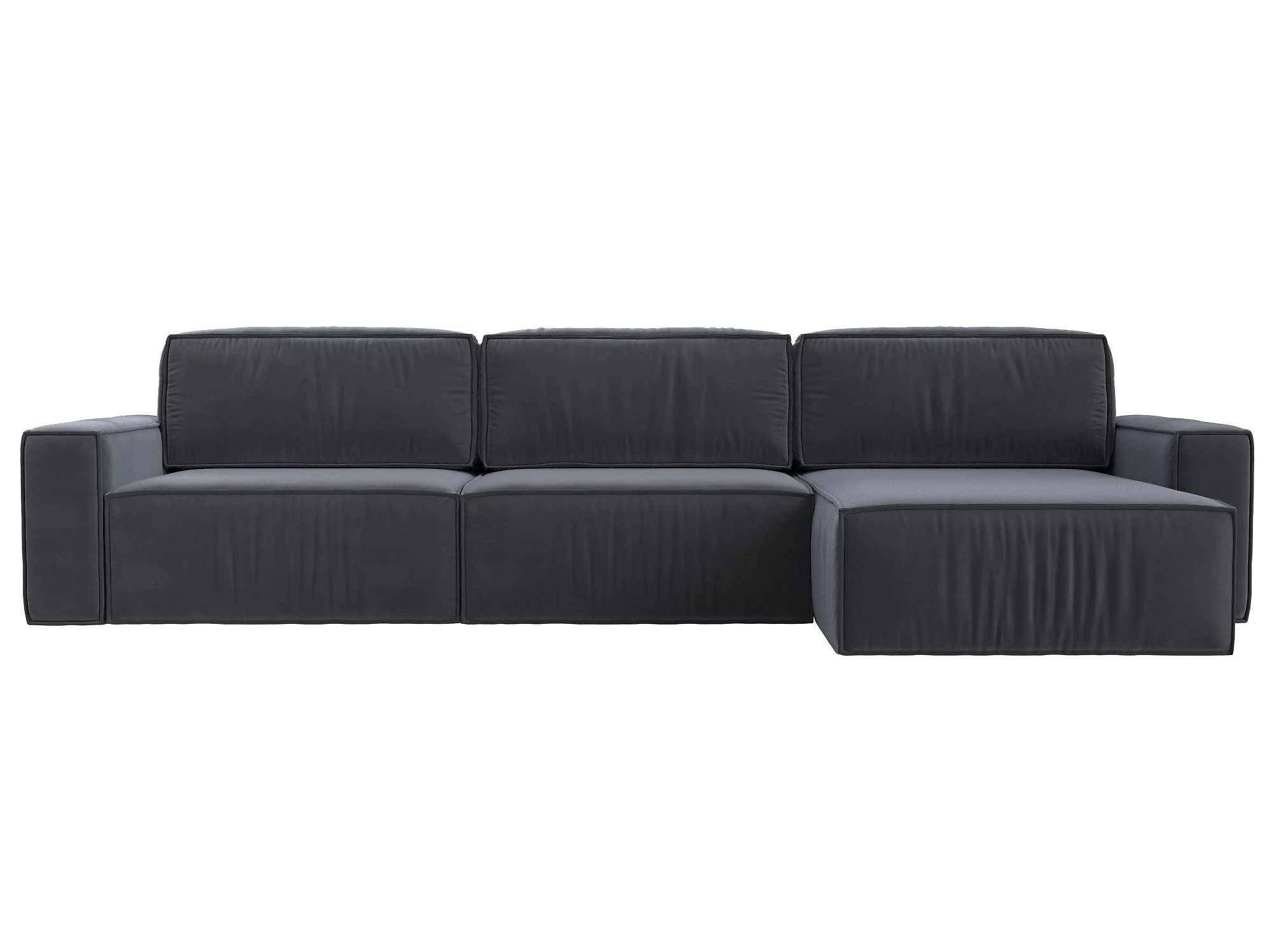Угловой диван с независимым пружинным блоком Прага Классик лонг Плюш Дизайн 6