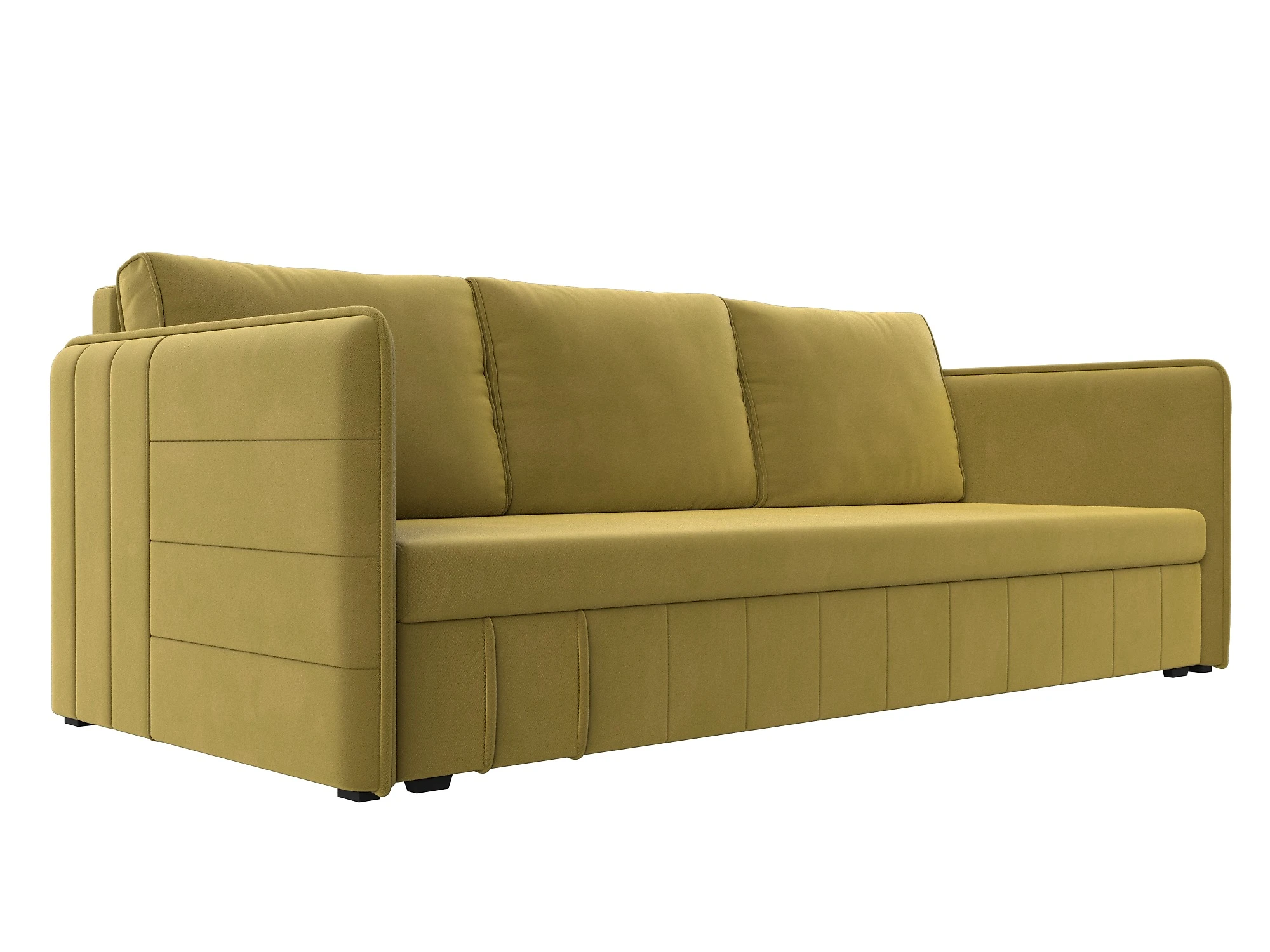 Жёлтый прямой диван Слим Дизайн 8