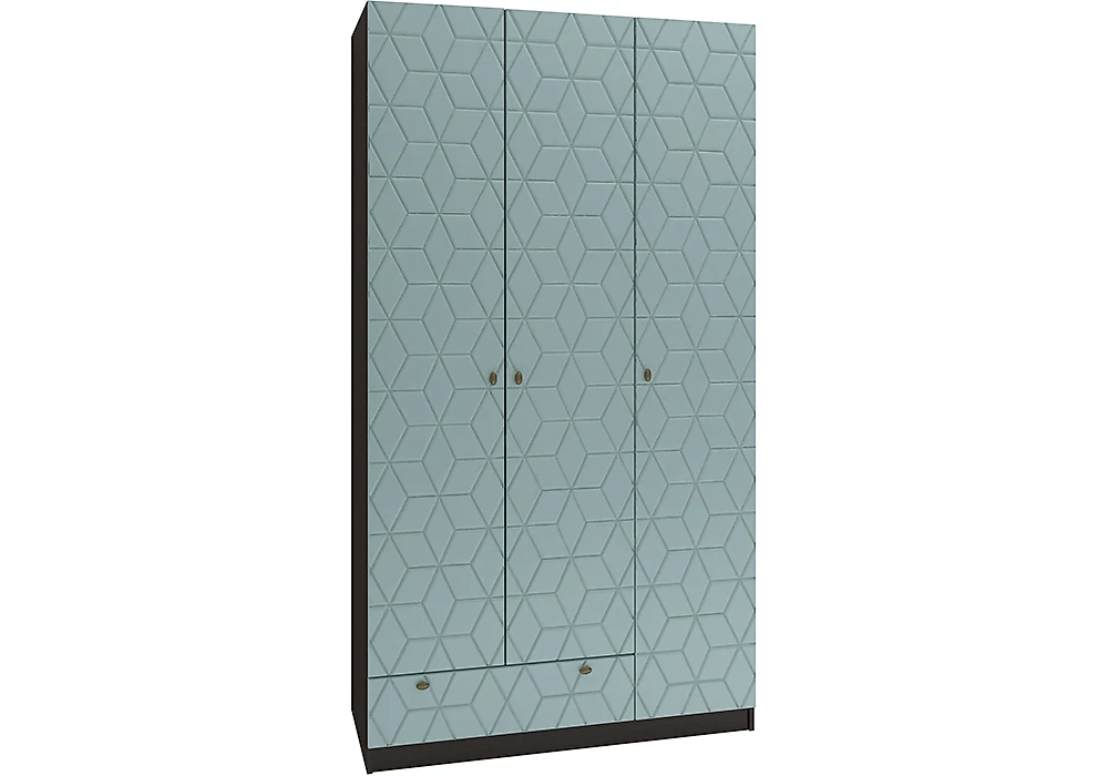 Синий распашной шкаф Сканди Т-5 Дизайн-3