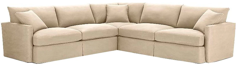Угловой диван с канапе Марсия-2 Милк