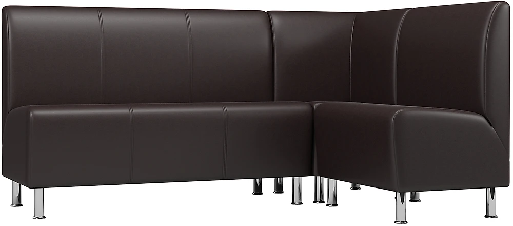 Чёрный кожаный диван Твистер Венге