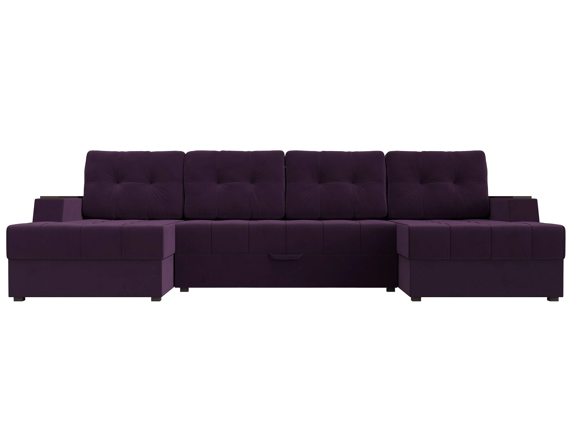 Фиолетовый модульный диван Эмир-П Плюш Дизайн 7