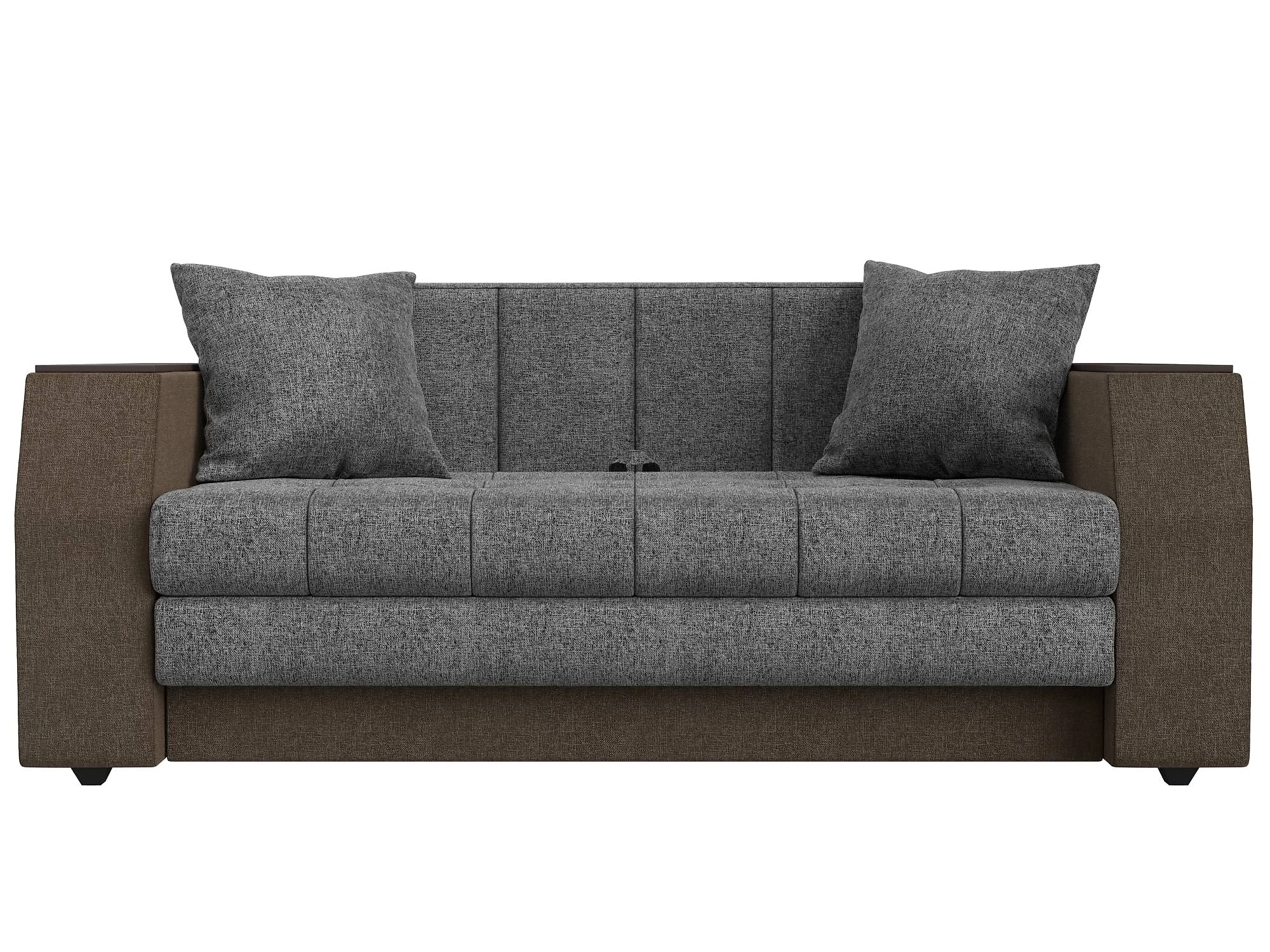 Прямой диван серого цвета Атлант мини Кантри Дизайн 8