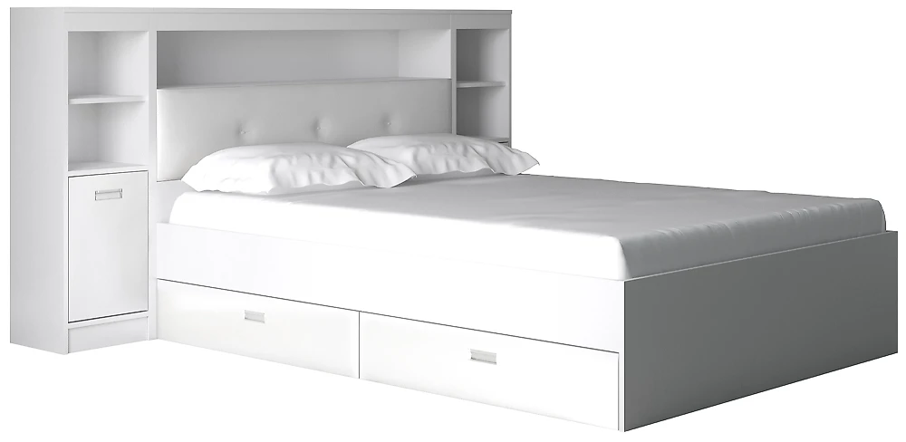 Кровать с мягкой спинкой Виктория-5-140 Дизайн-2