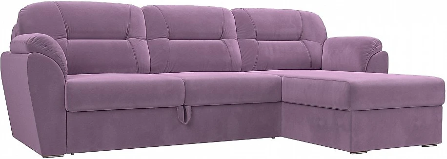 Угловой диван для ежедневного сна Бостон Вельвет Лилак