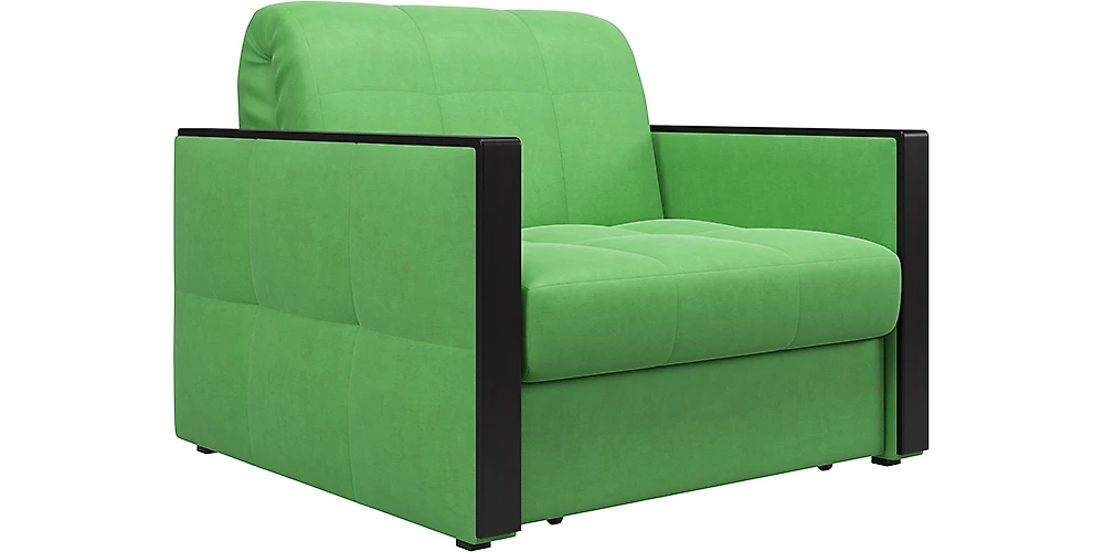 Зелёное кресло Лион Плюш Грин