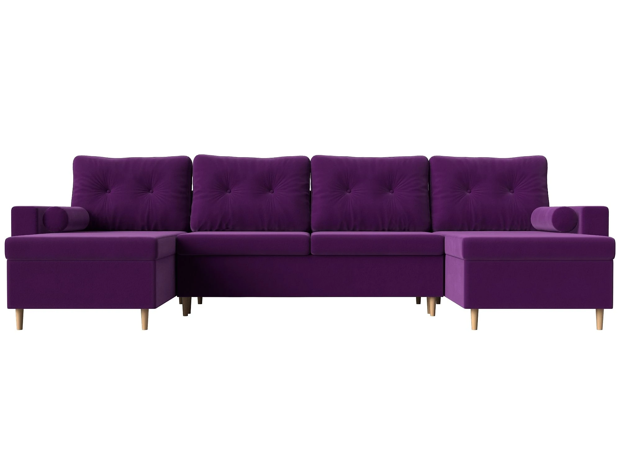 Фиолетовый модульный диван Белфаст-П Дизайн 4