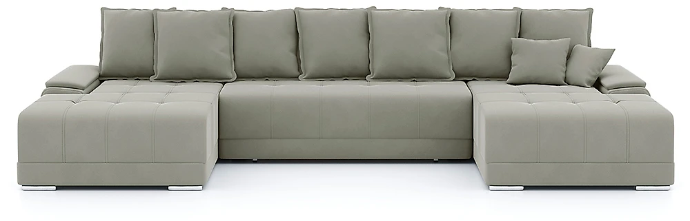 Угловой диван с канапе Nordviks П П-образный Плюш Дизайн-5
