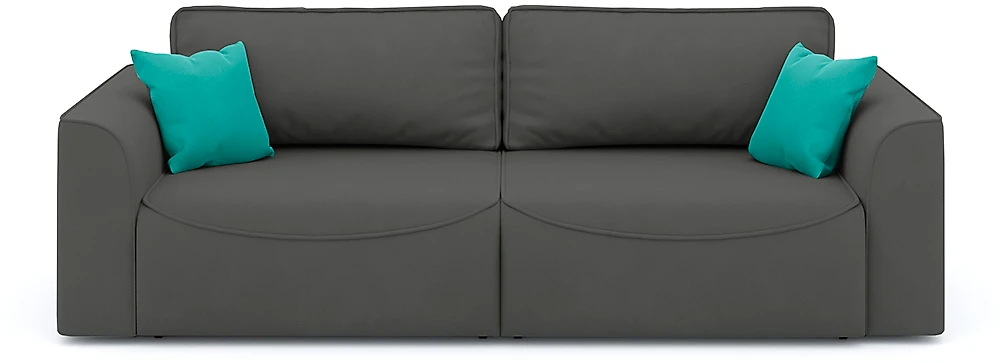 Прямой диван серого цвета Рафаэль Плюш Дизайн 16