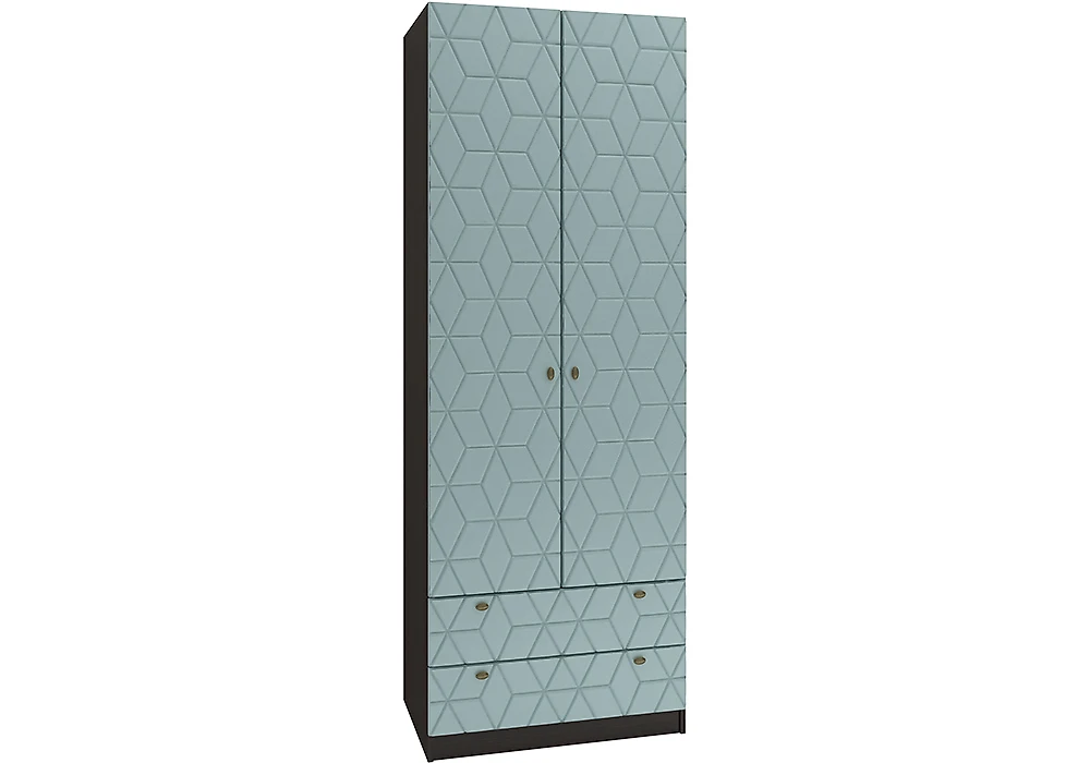 Синий распашной шкаф Сканди Д-3 Дизайн-3