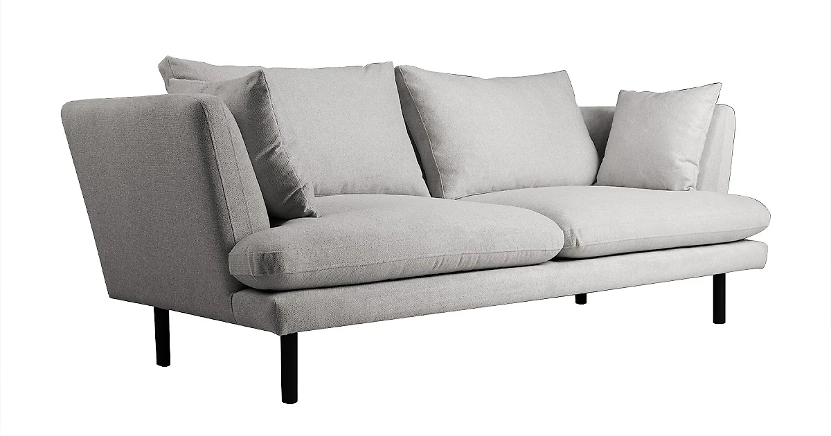 Прямой диван серого цвета Djun-B 0406,2,2