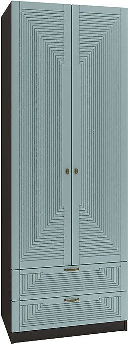 Синий распашной шкаф Фараон Д-3 Дизайн-3