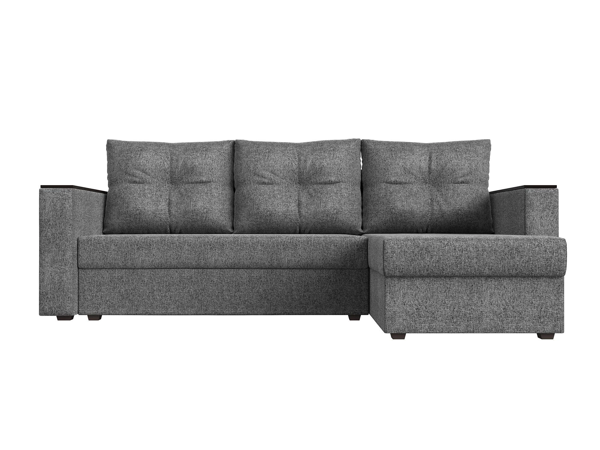  угловой диван из рогожки Атланта Лайт Кантри без стола Дизайн 3