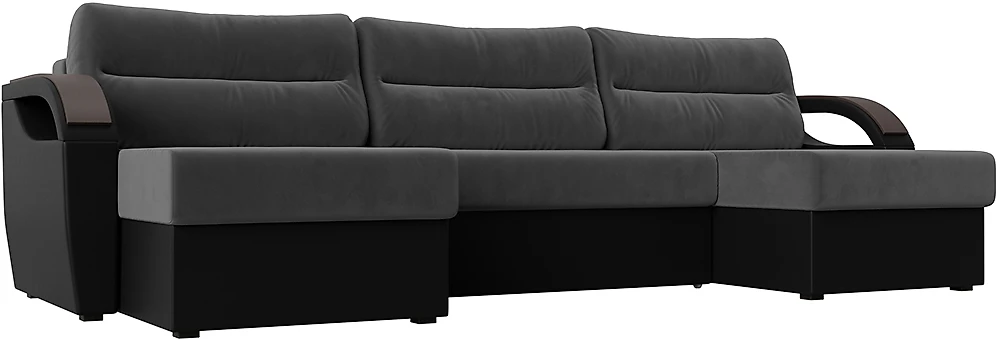 Угловой диван из ткани антикоготь Форсайт Микс Плюш 6