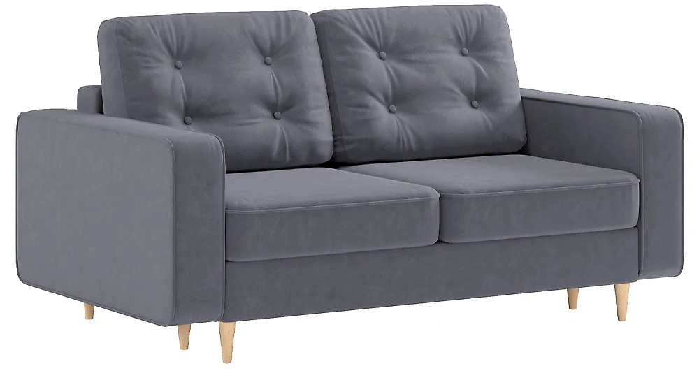 Прямой диван серого цвета Феличита 2-х местный