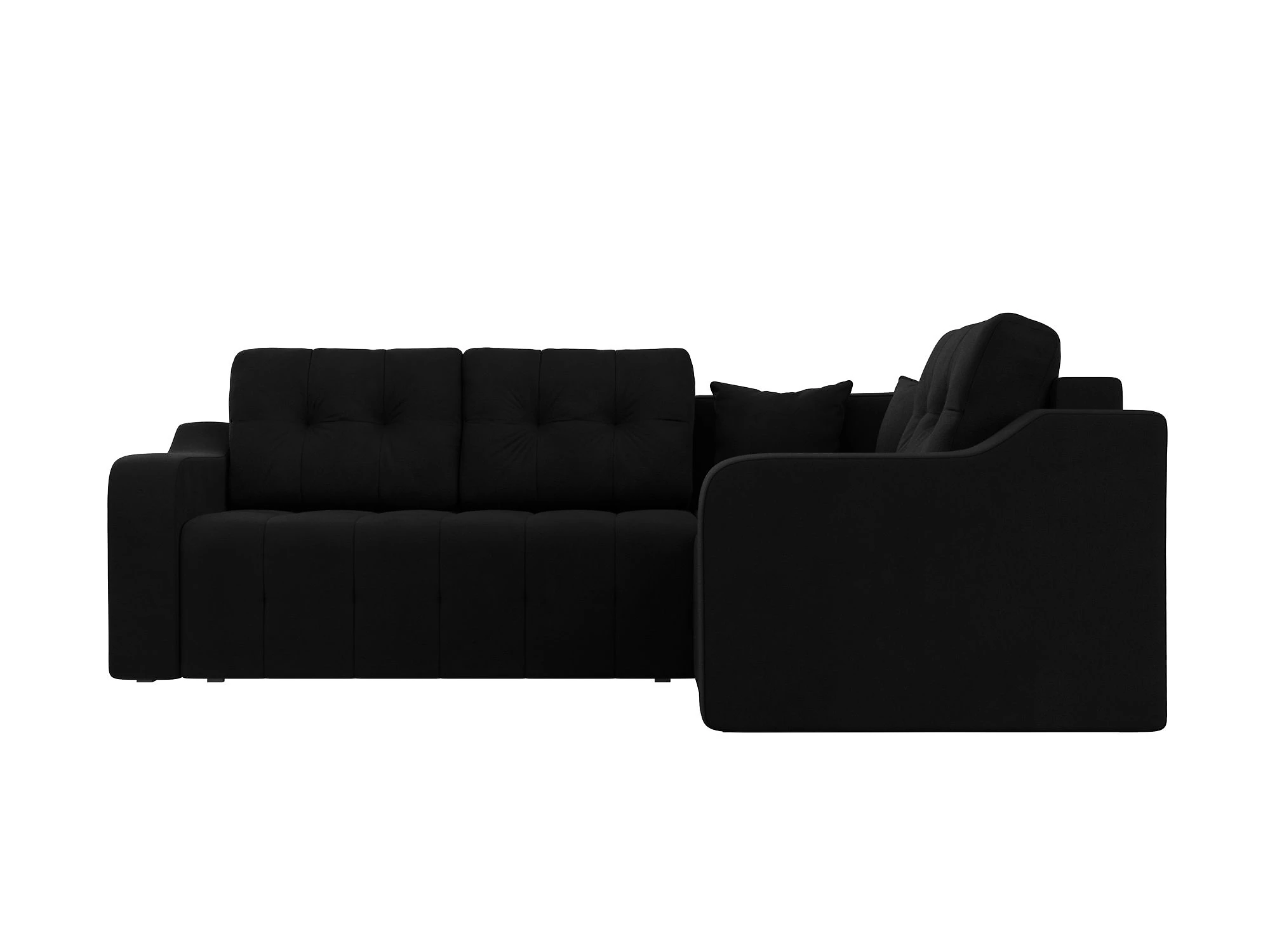Чёрный угловой диван Кембридж Дизайн 8