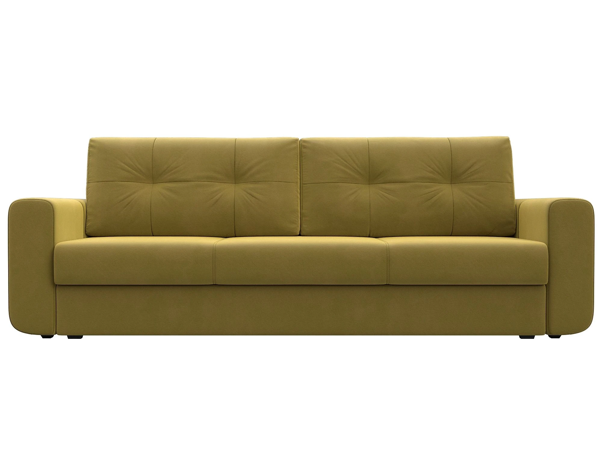 Жёлтый прямой диван Лига-031 Дизайн 3