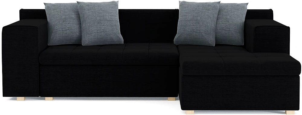 Угловой диван черно-белый Чикаго Кантри Дизайн 14
