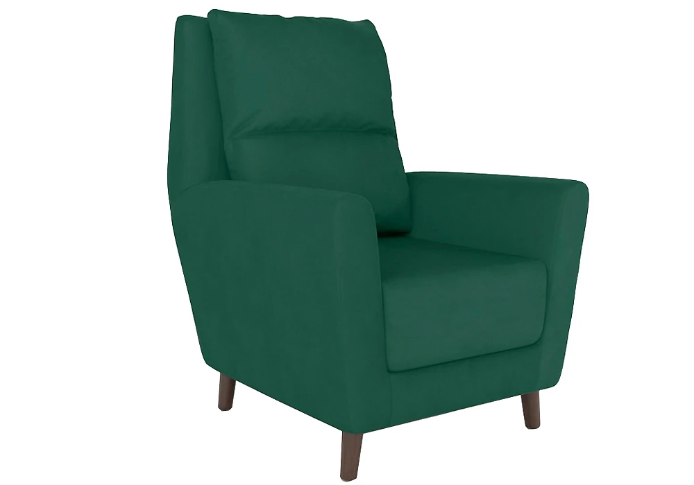 Зелёное кресло Йорк Плюш Изумруд