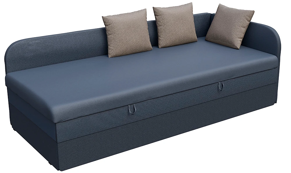 Прямой диван серого цвета Ава-3 Нави