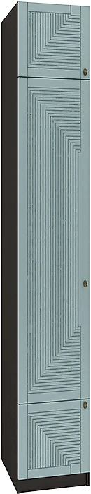 Синий распашной шкаф Фараон П-15 Дизайн-3