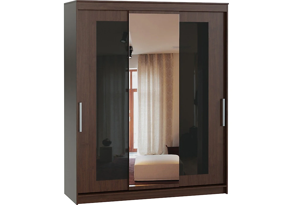 Шкаф коричневого цвета Эдельвейс-М 16Ф трехдверный