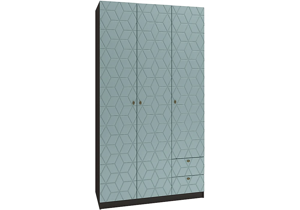 Синий распашной шкаф Сканди Т-6 Дизайн-3
