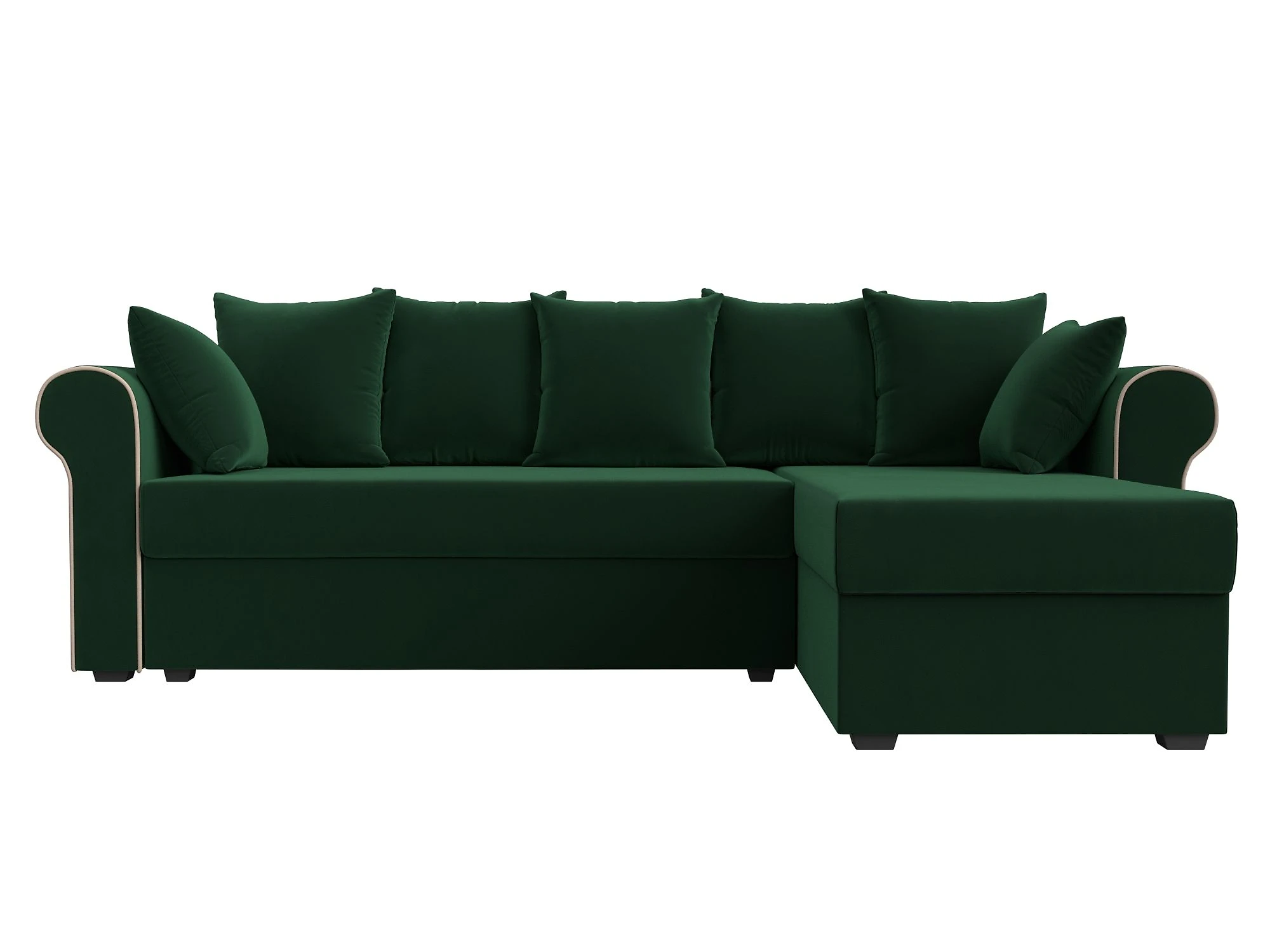 Угловой диван из велюра Рейн Плюш Дизайн 4