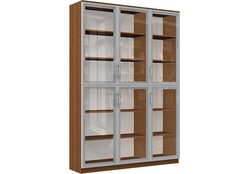 Книжный шкаф со стеклянными дверями Альма-14