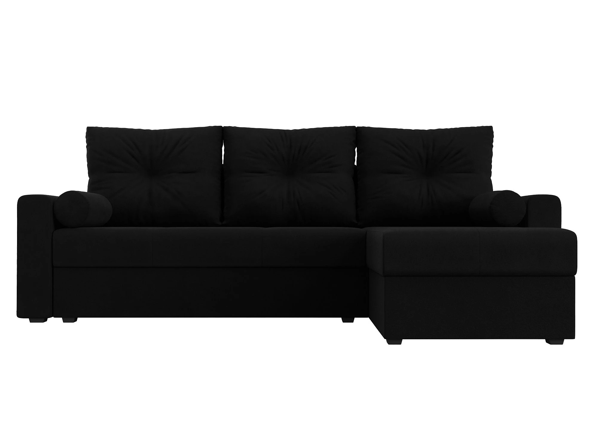 Чёрный угловой диван Верона Лайт Дизайн 11