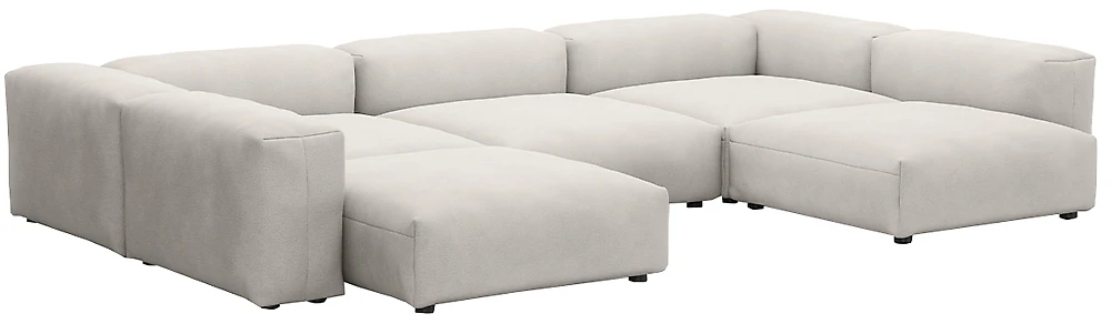 Угловой диван с канапе Фиджи-П Вайт