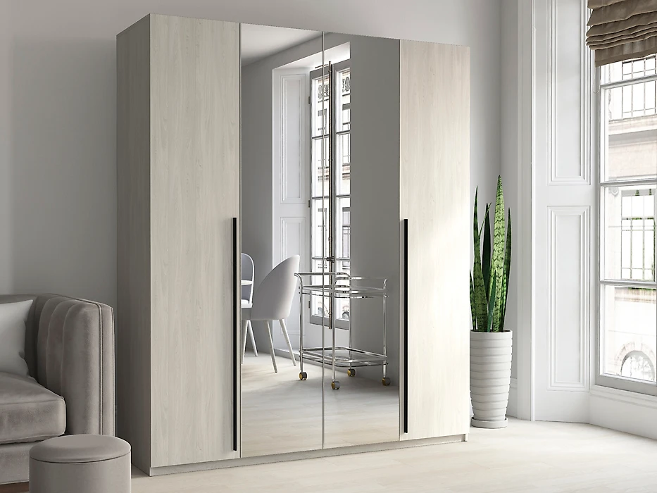 Шкаф Лорена-4.2 М с зеркалами Дизайн 12