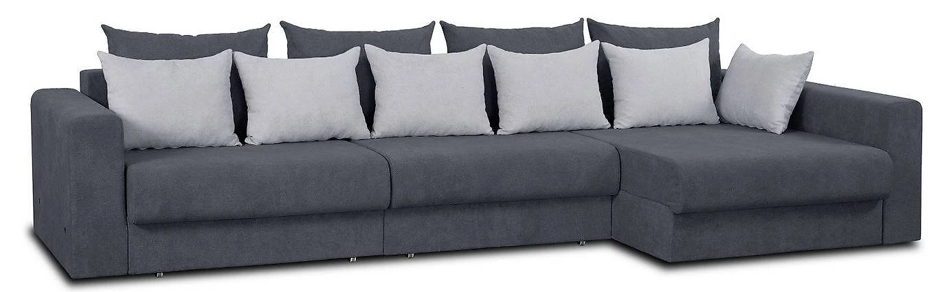 Серый модульный диван Модена-5 Плюш Графит
