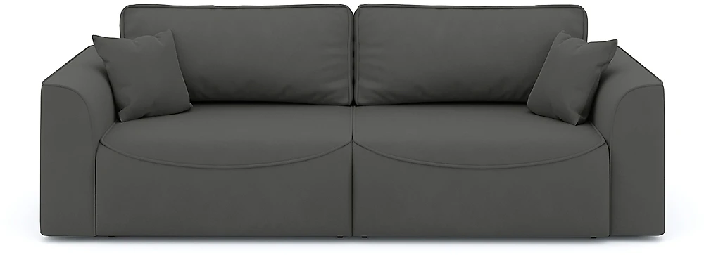 Прямой диван серого цвета Рафаэль Плюш Дизайн 19