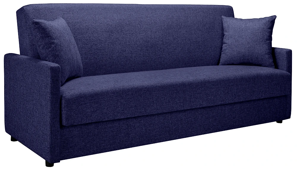 Синий прямой диван Соло Дизайн 4