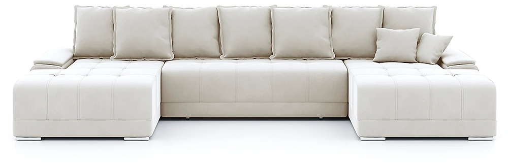 Угловой диван с канапе Nordviks П П-образный Плюш Дизайн-4