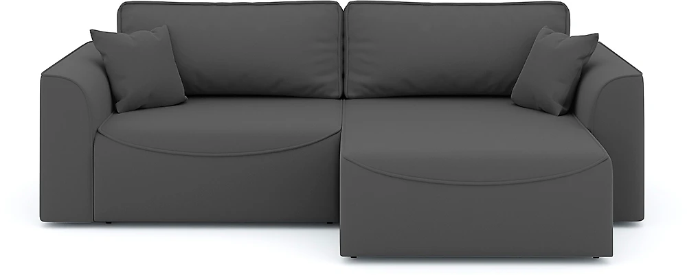 Серый угловой диван Рафаэль Плюш Дизайн-6