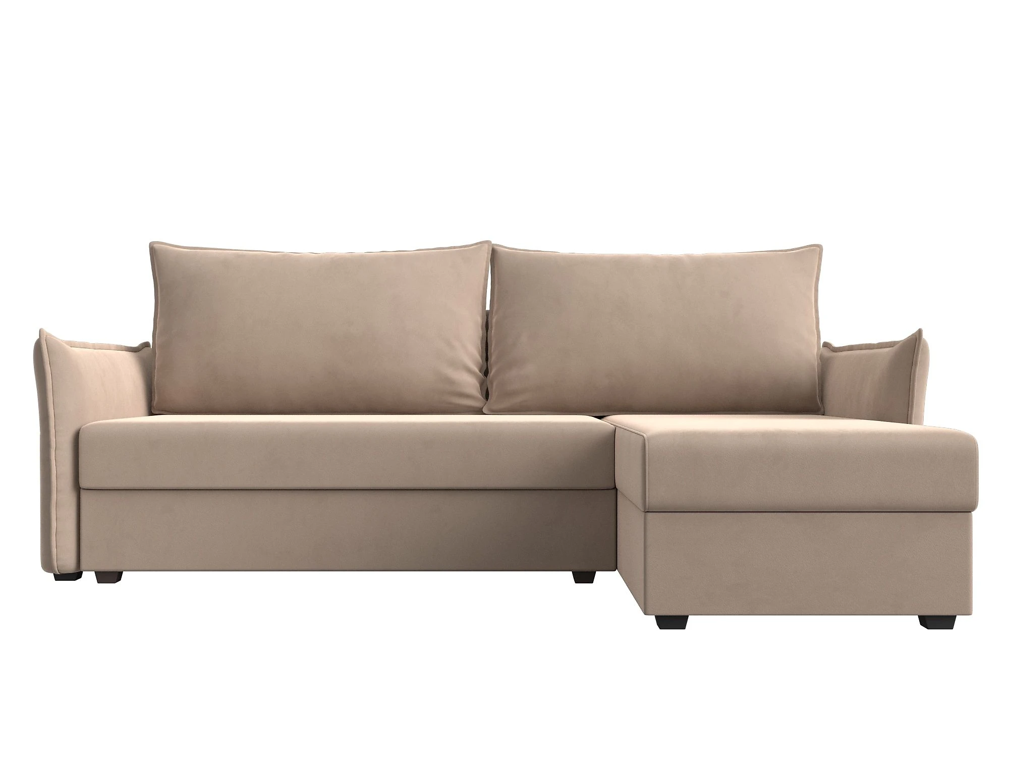 Угловой диван с ящиком для белья Лига-004 Плюш Дизайн 1