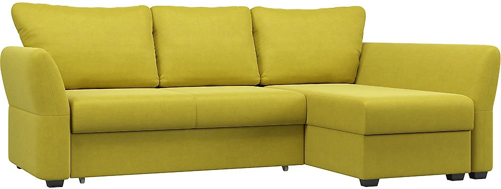 Жёлтый угловой диван  Хилтон