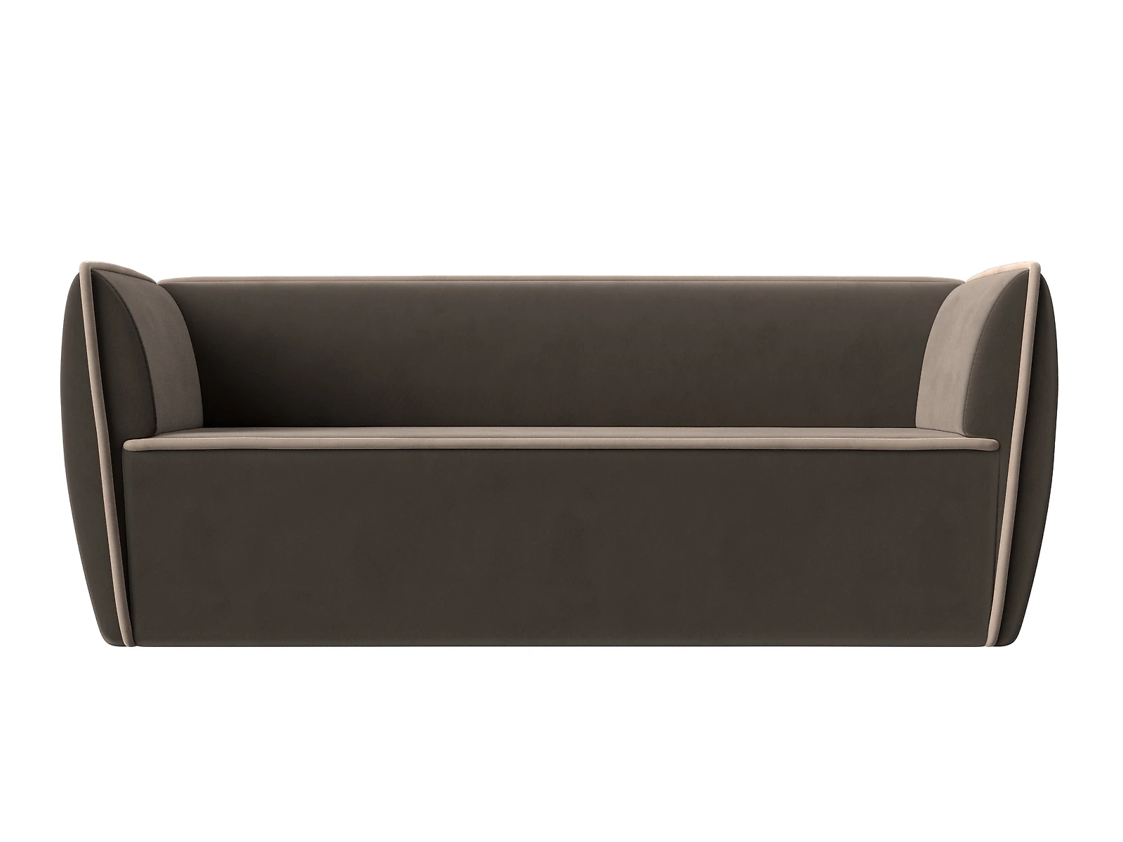 Тканевый прямой диван Бергамо-3 Плюш Дизайн 10