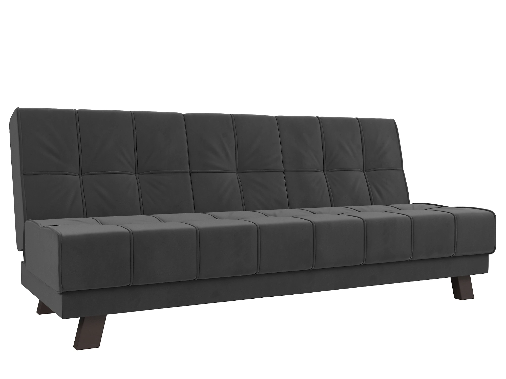Прямой диван серого цвета Винсент Плюш Дизайн 4